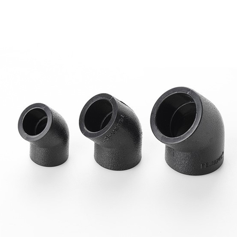 HDPE 45 ° يغير الكوع اتجاه التدفق