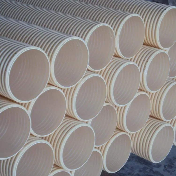 PVC-U أنابيب مزدوجة جدار مموجة
